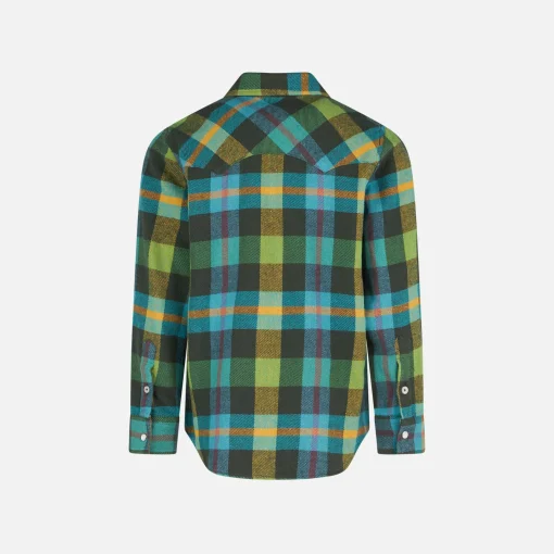 Camicia da bambino con stampa tartan