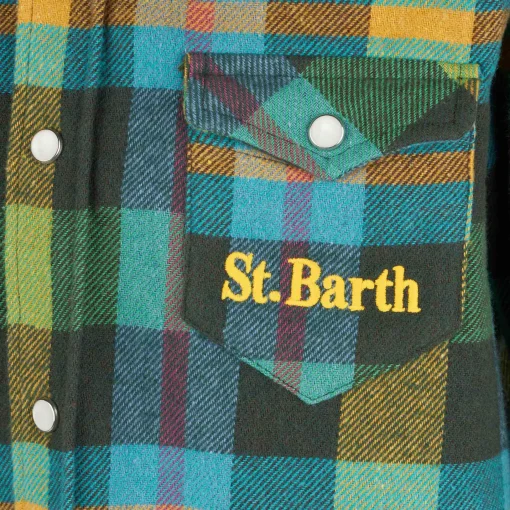 Camicia da bambino con stampa tartan
