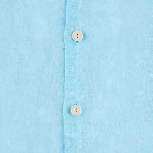 Camicia da bambino in lino azzurro acqua