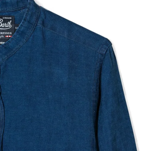 Camicia da bambino in lino denim