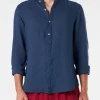 Camicia da uomo blu