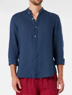 Camicia da uomo blu