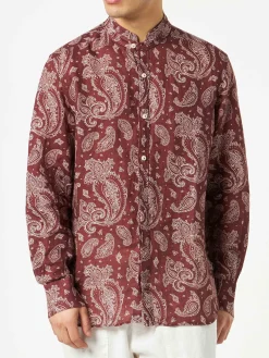 Camicia da uomo con stampa paisley