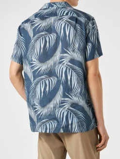 Camicia da uomo con stampa foglie