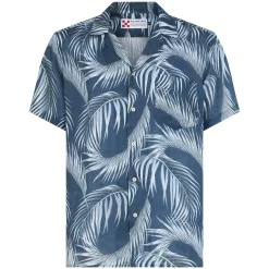 Camicia da uomo con stampa foglie