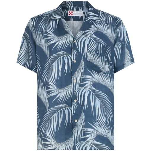 Camicia da uomo con stampa foglie