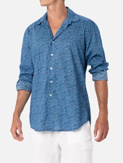 Camicia da uomo Emma&Georgina in mussola di cotone Sikelia | REALIZZATO CON TESSUTO LIBERTY