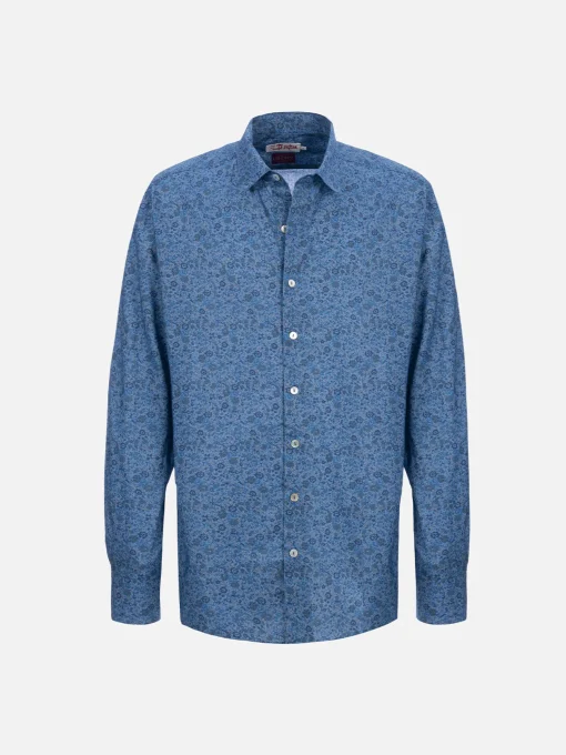 Camicia da uomo Emma&Georgina in mussola di cotone Sikelia | REALIZZATO CON TESSUTO LIBERTY