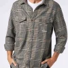 Camicia da uomo in lana con fantasia Principe di Galles