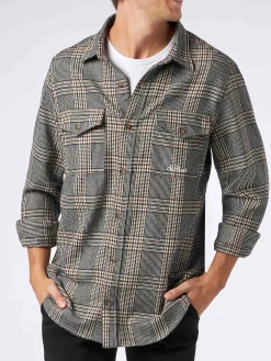 Camicia da uomo in lana con fantasia Principe di Galles