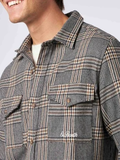 Camicia da uomo in lana con fantasia Principe di Galles