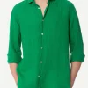 Camicia da uomo Pamplona in lino verde