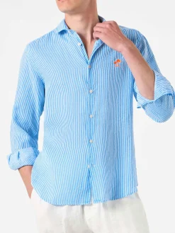 Camicia da uomo Pamplona in lino a righe