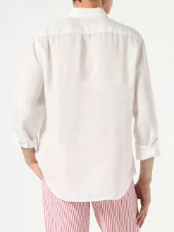 Camicia da uomo Pamplona in lino bianco