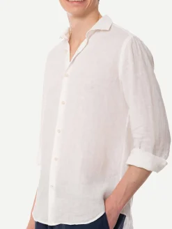 Camicia da uomo Pamplona in lino bianco