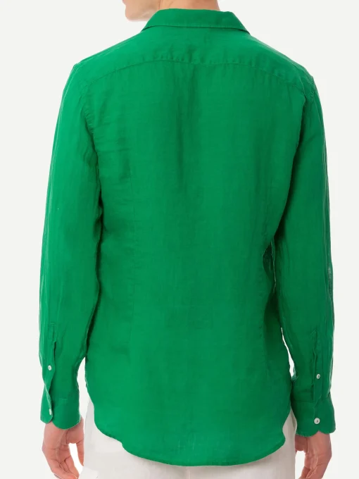 Camicia da uomo Pamplona in lino verde