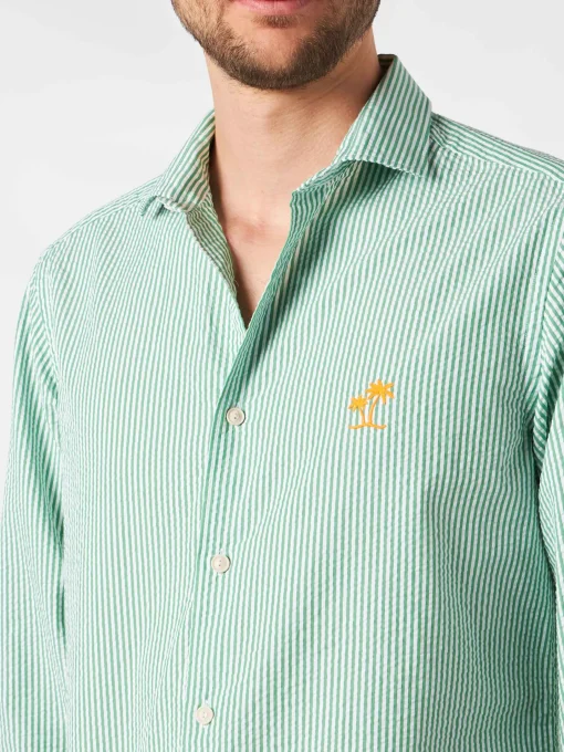 Camicia da uomo Pamplona a righe in seersucker