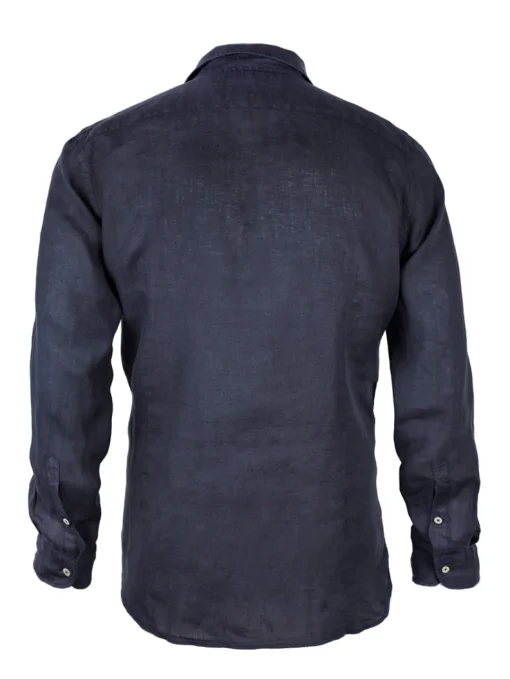 Camicia da uomo Pamplona in lino blu navy