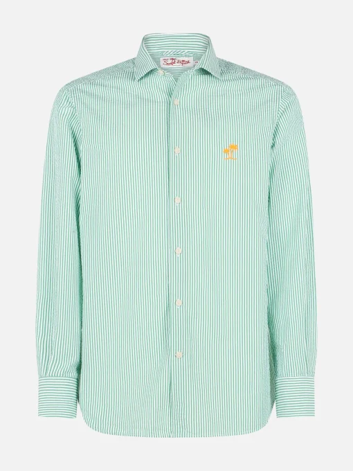Camicia da uomo Pamplona a righe in seersucker