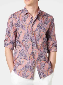 Camicia da uomo Sikelia in mussola di cotone con stampa paisley | EDIZIONE SPECIALE LIBERTY