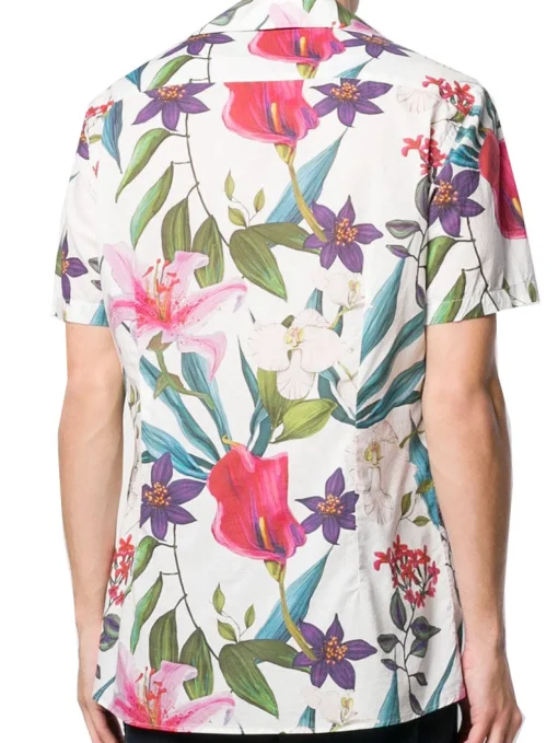 Camicia da uomo stampa tropicale