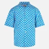 Camicia in mussola di cotone Blue Boy Sharouk con stampa di stelle marine