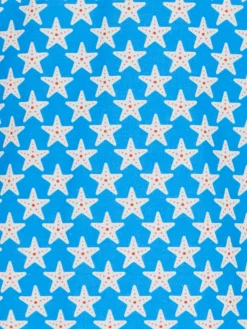 Camicia in mussola di cotone Blue Boy Sharouk con stampa di stelle marine