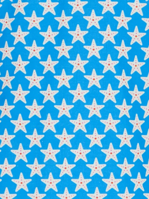 Camicia in mussola di cotone Blue Boy Sharouk con stampa di stelle marine