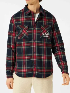 Camicia over con taschino e ricamo St. Barth Bob Club