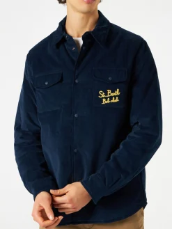 Camicia over con taschino e ricamo St. Barth Bob Club