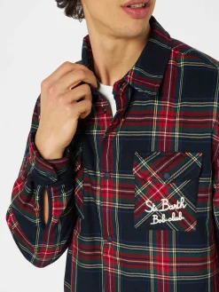 Camicia over con taschino e ricamo St. Barth Bob Club