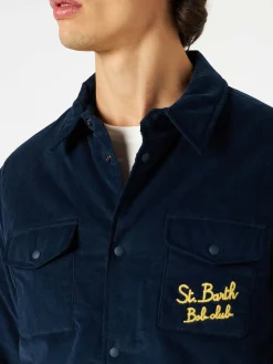 Camicia over con taschino e ricamo St. Barth Bob Club