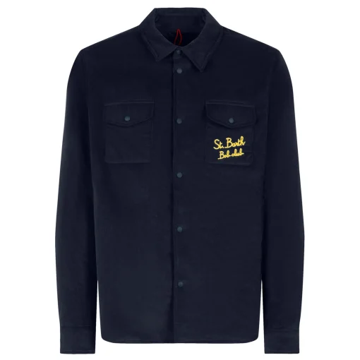Camicia over con taschino e ricamo St. Barth Bob Club