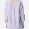 Camicia over da donna Brigitte in cotone stampa righe