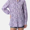 Camicia over da donna in cotone stampa Betsy Brigitte | REALIZZATA CON TESSUTO LIBERTY
