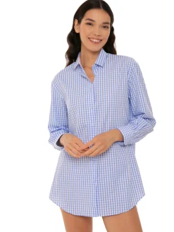 Camicia Vichy con ricamo St. Barth