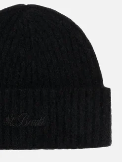 Cappello a coste nero da uomo Wengen