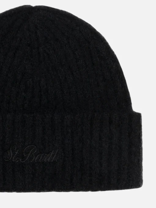 Cappello a coste nero da uomo Wengen
