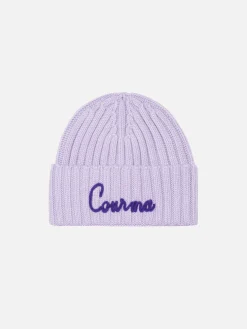 Cappello da bambina lilla Wengen con ricamo Courma