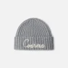 Cappello da donna grigio a coste Wengen con ricamo Courma