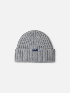 Cappello da donna grigio a coste Wengen con ricamo Courma