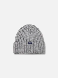 Cappello da uomo grigio melange a coste Wengen con ricamo All you need is Bombardino | INSULTI LUMINOSI SPECIAL EDITION