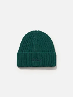 Cappello da uomo in cashmere a coste verde britannico Wengen