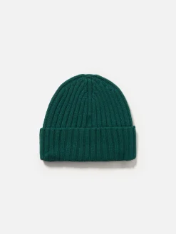 Cappello da uomo in cashmere a coste verde britannico Wengen