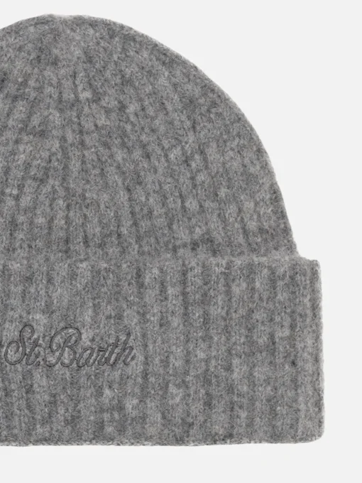 Cappello da uomo in costina grigio melange Wengen