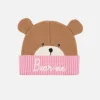 Cappello rosa e marrone Zaya da bambina a forma di orso