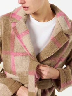 Cappotto lungo da donna con frange