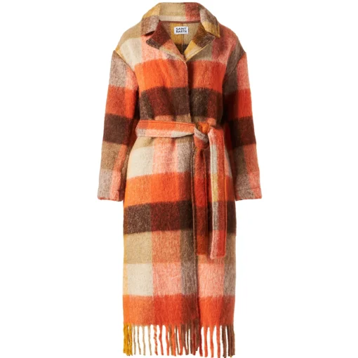 Cappotto lungo da donna con frange