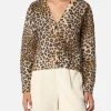 Cardigan da donna Lyza leopardo sabbia