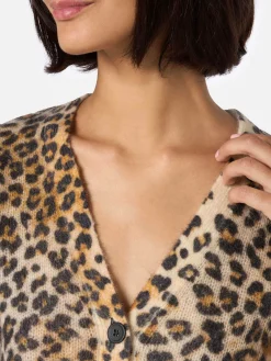 Cardigan da donna Lyza leopardo sabbia